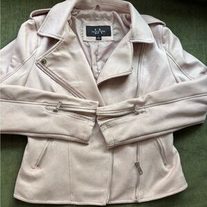 LA Collection Women's Blush Pink Moto Jacket